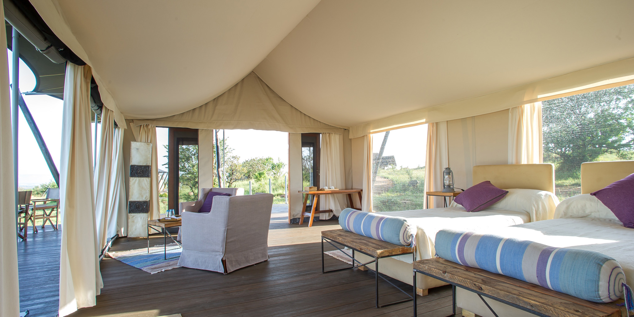 Mara Mara Tented Lodge Twin Bedroom